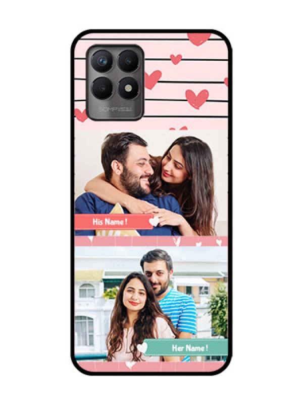 Custom Realme 8i Custom Metal Phone Case - Photo With Heart Design