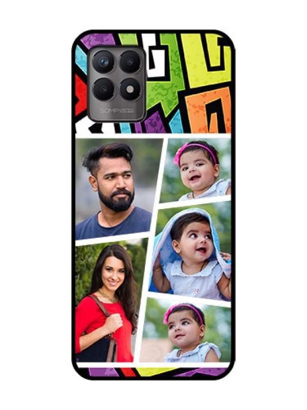 Custom Realme 8i Custom Metal Phone Case - Graffiti Pattern Design