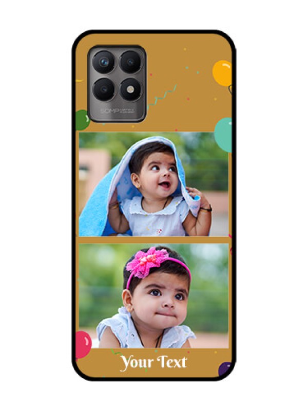 Custom Realme 8i Custom Metal Phone Case - Image Holder With Birthday Celebrations Design