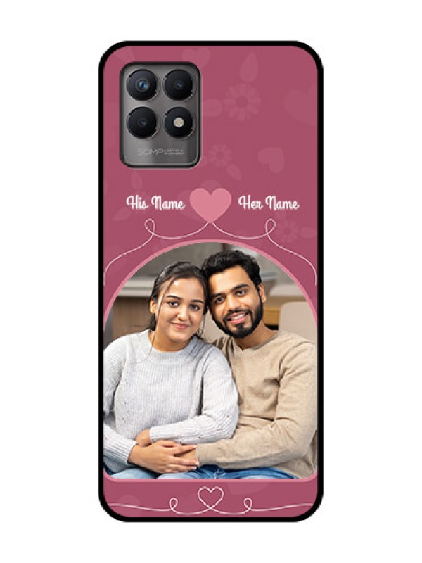 Custom Realme 8i Custom Metal Phone Case - Love Floral Design