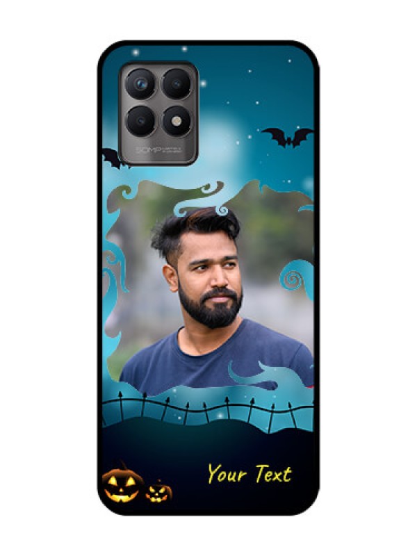 Custom Realme 8i Custom Metal Phone Case - Halloween Frame Design
