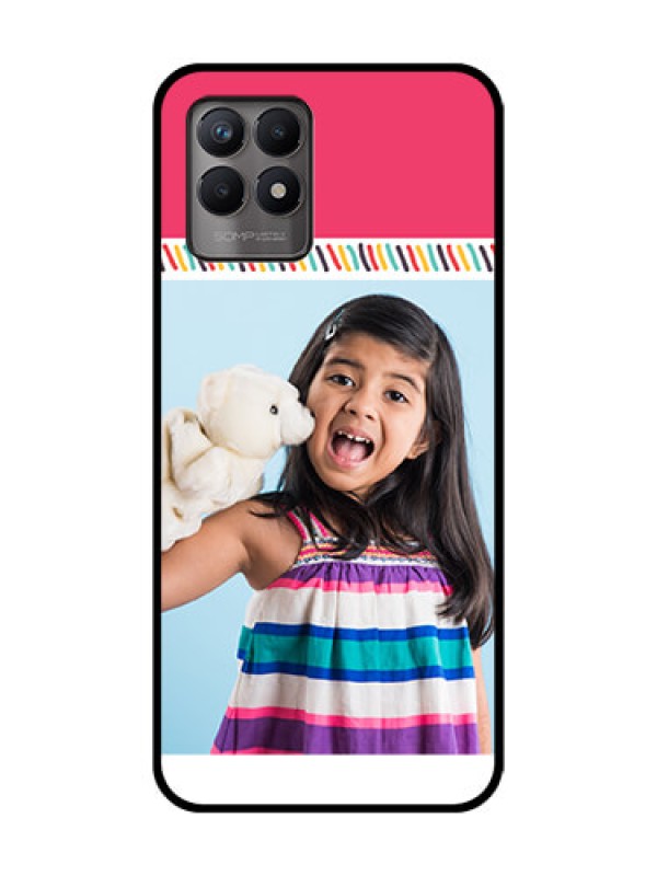 Custom Realme 8i Custom Metal Phone Case - Line Art Design