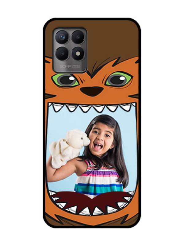 Custom Realme 8i Custom Metal Phone Case - Owl Monster Back Case Design