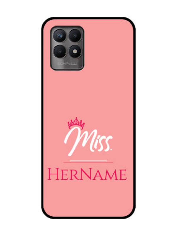 Custom Realme 8i Custom Metal Phone Case - Mrs With Name Design
