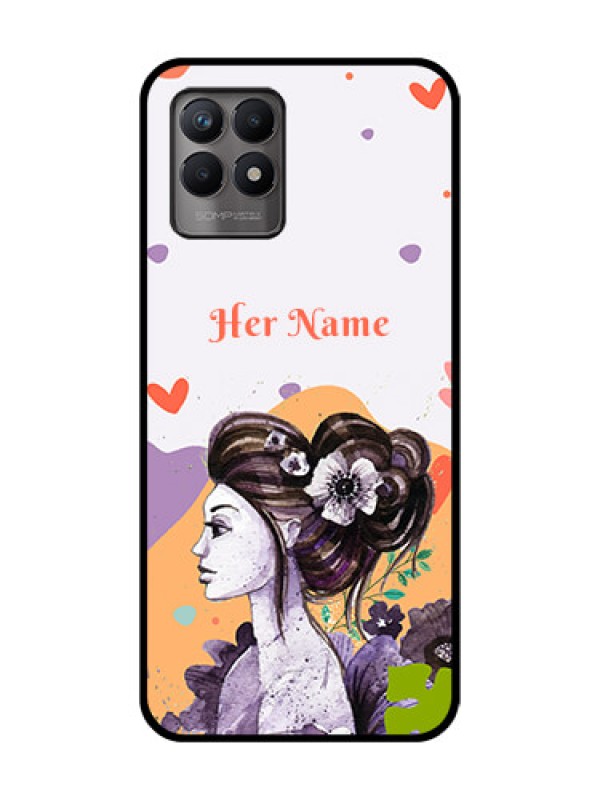 Custom Realme 8i Custom Metal Phone Case - Woman And Nature Design