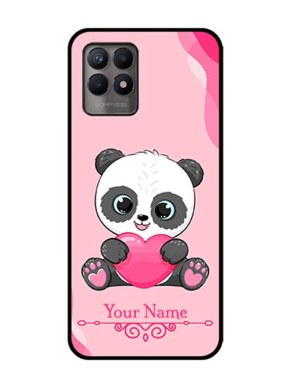 Custom Realme 8i Custom Metal Phone Case - Cute Panda Design