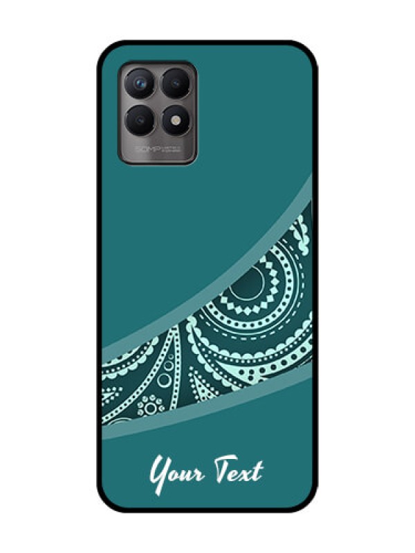 Custom Realme 8i Custom Metal Phone Case - Semi Visible Floral Design