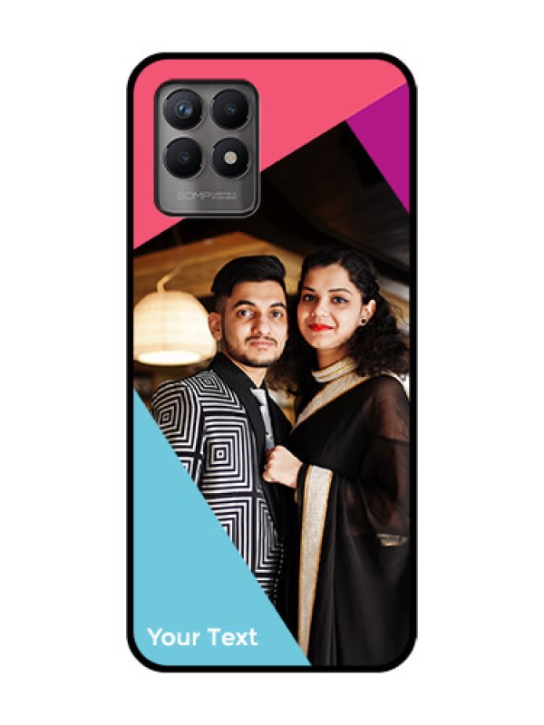 Custom Realme 8i Custom Metal Phone Case - Stacked Triple Colour Design