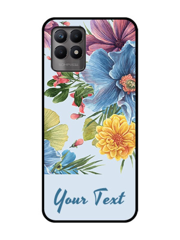 Custom Realme 8i Custom Metal Phone Case - Stunning Watercolored Flowers Painting Design