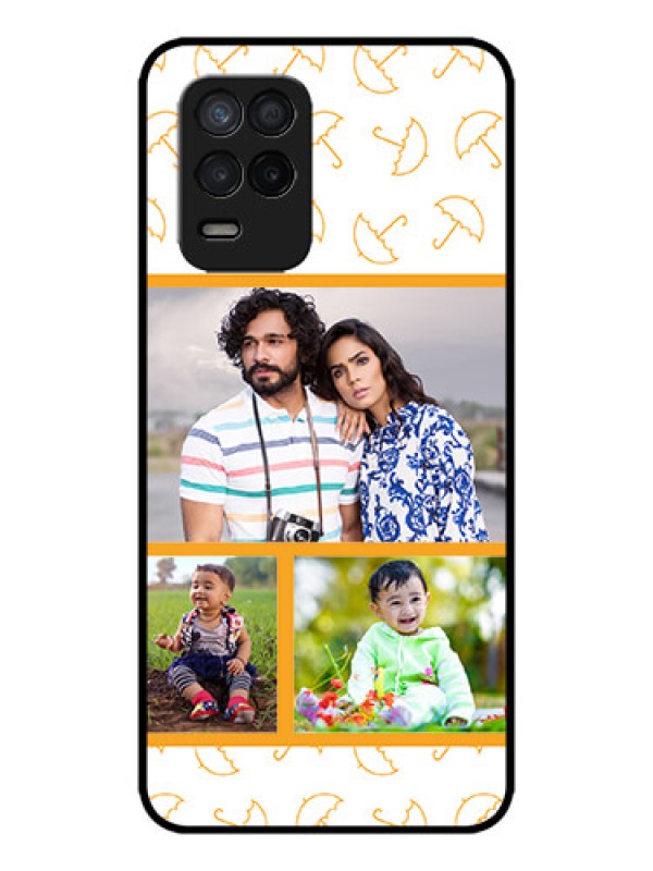 Custom Realme 8s 5G Custom Metal Phone Case - Yellow Pattern Design