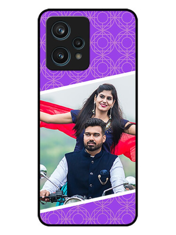 Custom Realme 9 4G Custom Metal Phone Case - Violet Color Pattern Design