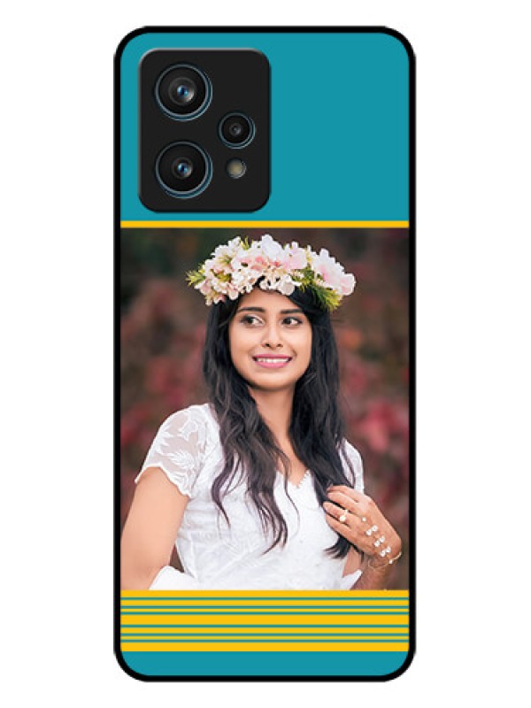 Custom Realme 9 4G Custom Metal Phone Case - Yellow and Blue Design