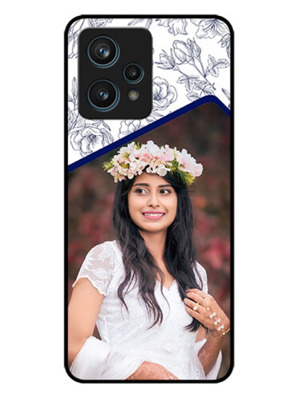 Custom Realme 9 4G Custom Metal Phone Case - Classy Floral Design