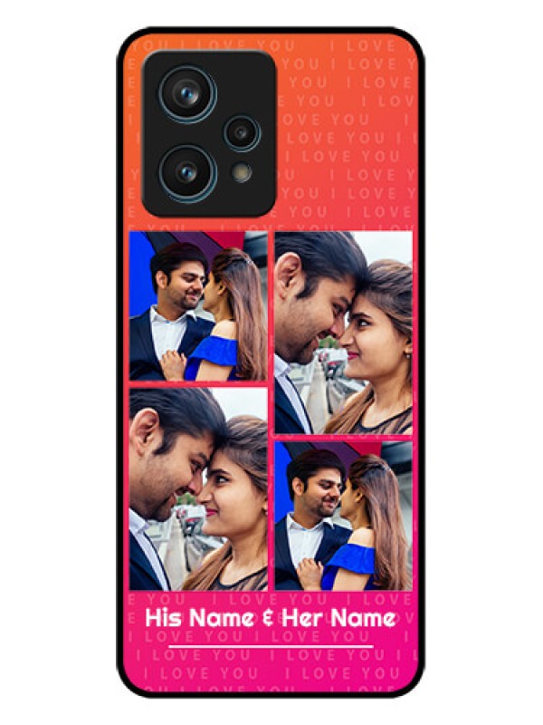 Custom Realme 9 4G Custom Metal Phone Case - I Love You Pink Design