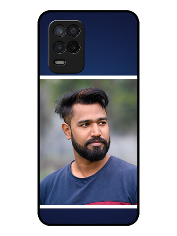 Custom Realme 9 5G Custom Metal Phone Case - Simple Royal Blue Design