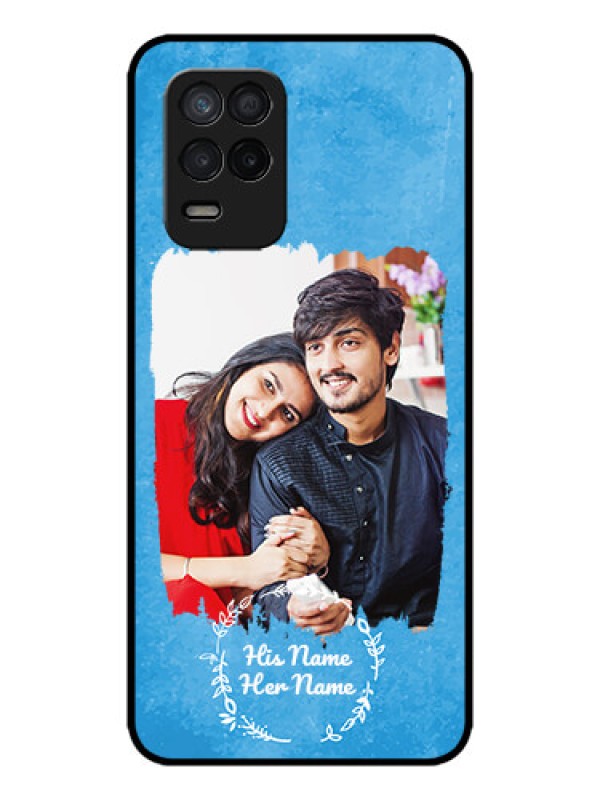 Custom Realme 9 5G Custom Metal Phone Case - Blue Color Vintage Design