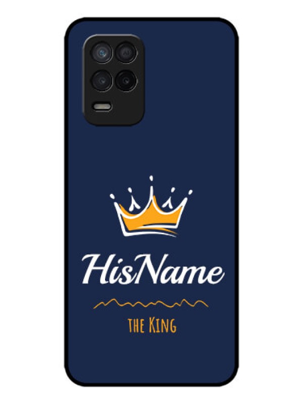 Custom Realme 9 5G Custom Metal Phone Case - King With Name Design
