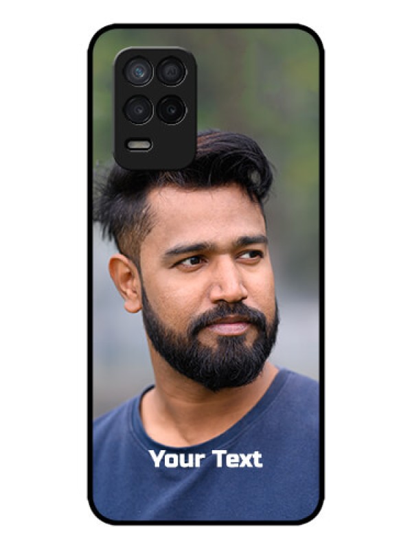 Custom Realme 9 5G Custom Metal Phone Case - Photo With Text Design