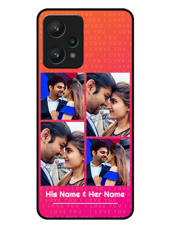 Custom Realme 9 Pro 5G Custom Metal Phone CaseI Love You Pink Design