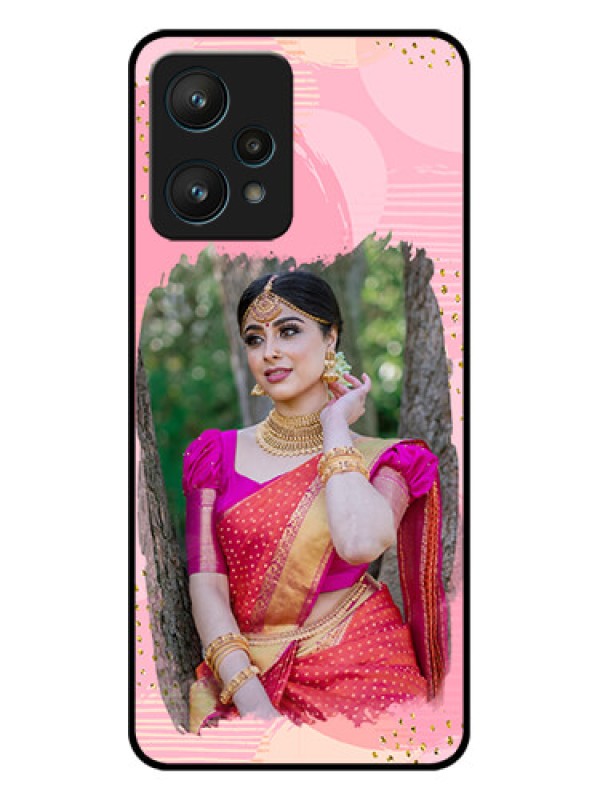 Custom Realme 9 Pro 5G Custom Metal Phone CaseGold Glitter Splash Design