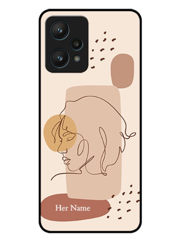 Custom Realme 9 Pro 5G Custom Metal Phone CaseCalm Woman Line Art Design