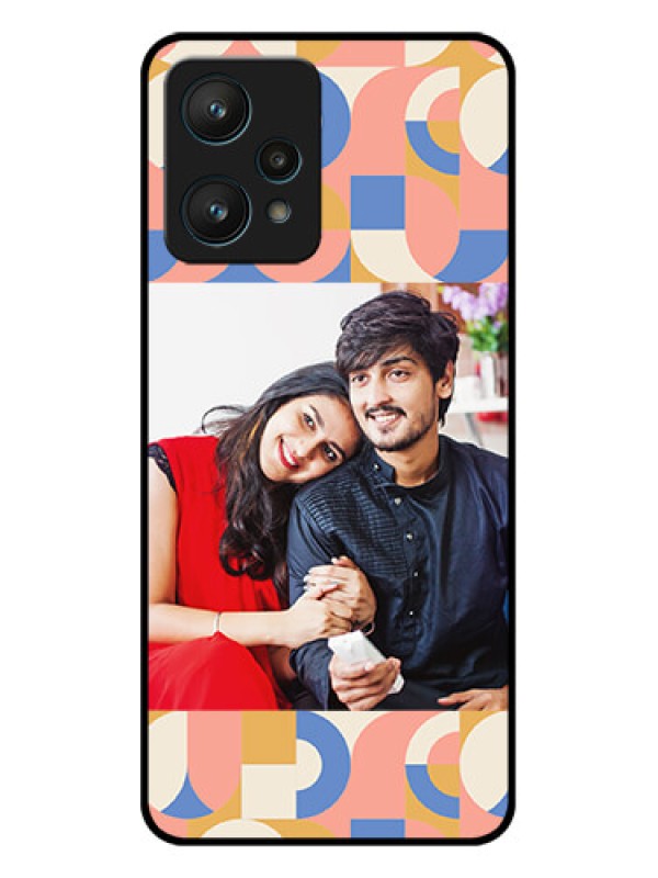 Custom Realme 9 Pro 5G Custom Metal Phone CaseSemi - Circle Maze Pattern Design