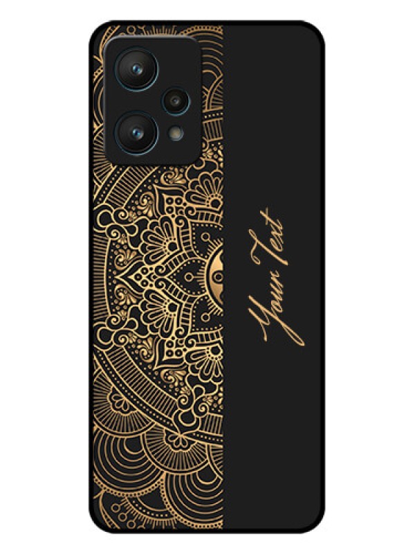 Custom Realme 9 Pro 5G Custom Metal Phone CaseMandala Art With Custom Text Design
