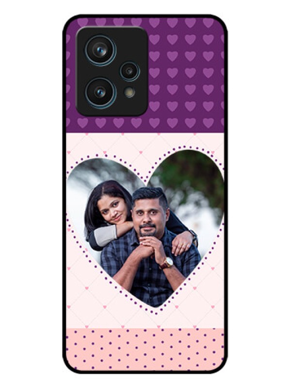 Custom Realme 9 Pro Plus 5G Custom Metal Phone CaseViolet Love Dots Design