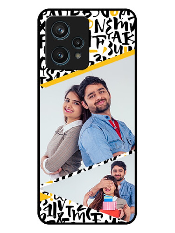 Custom Realme 9 Pro Plus 5G Custom Metal Phone CaseLetters Pattern Design