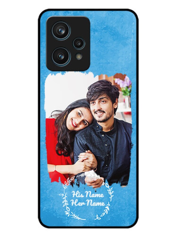 Custom Realme 9 Pro Plus 5G Custom Metal Phone CaseBlue Color Vintage Design