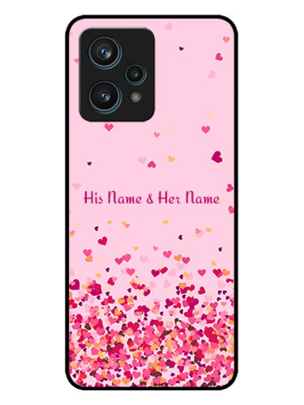 Custom Realme 9 Pro Plus 5G Custom Metal Phone CaseFloating Hearts Design