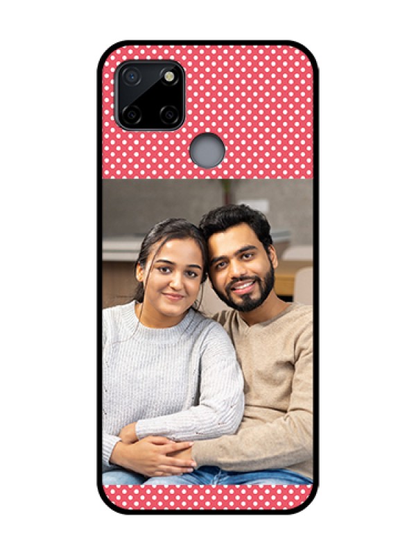 Custom Realme C12 Custom Metal Phone Case - White Dotted Design