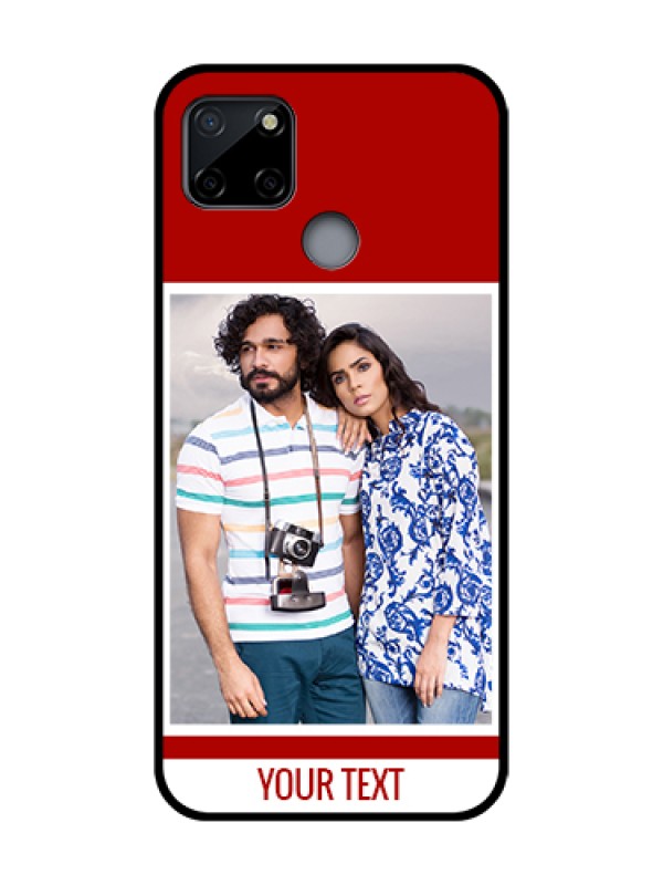 Custom Realme C12 Custom Metal Phone Case - Red Color Design