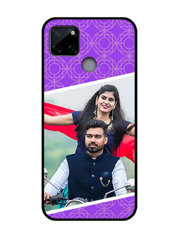 Custom Realme C12 Custom Metal Phone Case - Violet Color Pattern Design