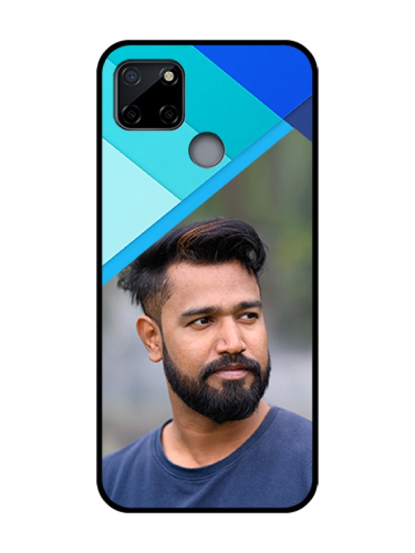 Custom Realme C12 Custom Metal Phone Case - Blue Pattern Design