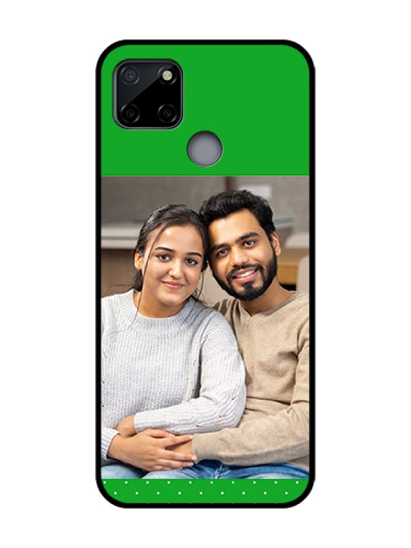 Custom Realme C12 Custom Metal Phone Case - Green Pattern Design