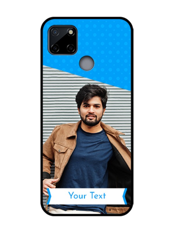 Custom Realme C12 Custom Metal Phone Case - Simple Blue Color Design