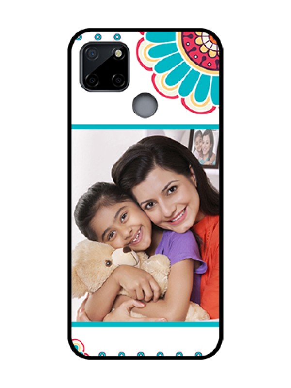 Custom Realme C12 Custom Metal Phone Case - Flower Design