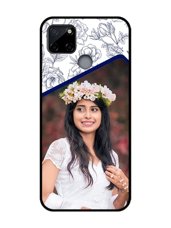 Custom Realme C12 Custom Metal Phone Case - Classy Floral Design