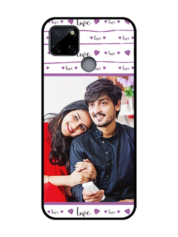 Custom Realme C12 Custom Metal Phone Case - Couples Heart Design