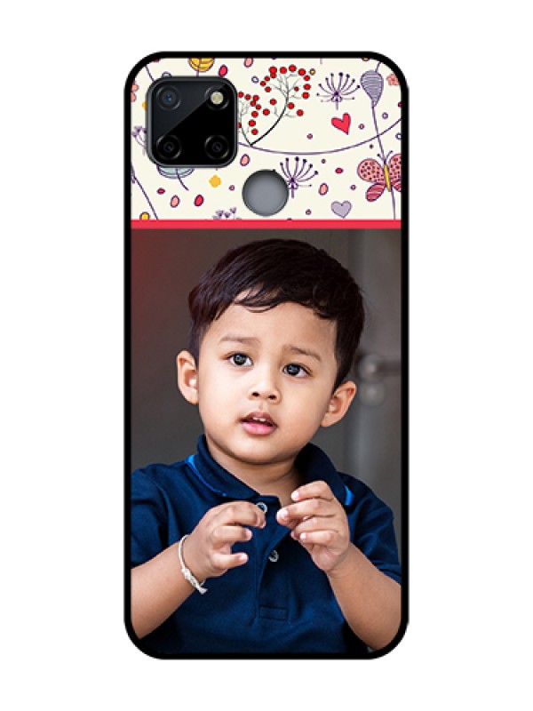 Custom Realme C12 Custom Metal Phone Case - Premium Floral Design