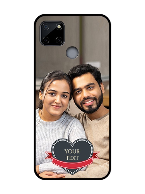 Custom Realme C12 Custom Metal Phone Case - Just Married Couple Design