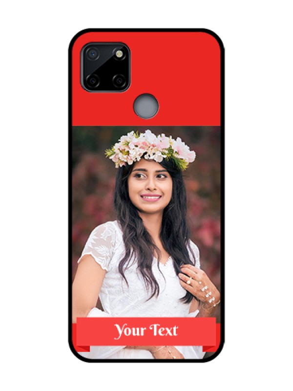 Custom Realme C12 Custom Metal Phone Case - Simple Red Color Design