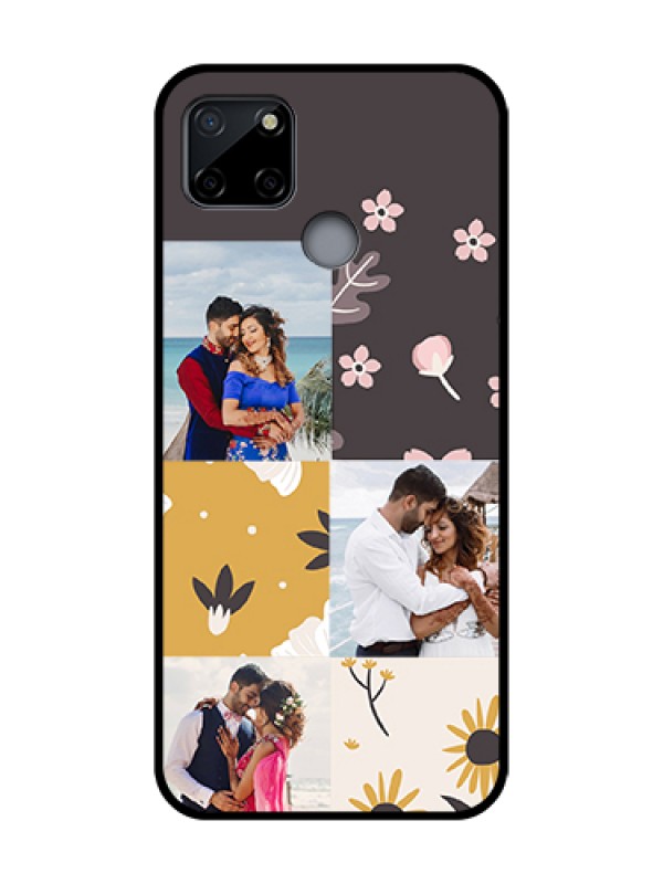 Custom Realme C12 Custom Metal Phone Case - 3 Images With Floral Design