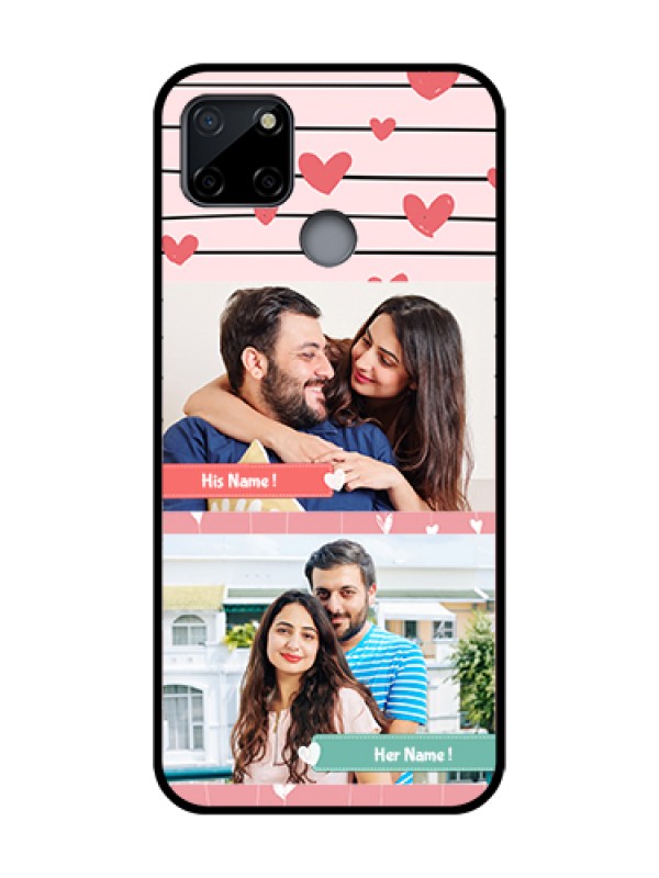 Custom Realme C12 Custom Metal Phone Case - Photo With Heart Design