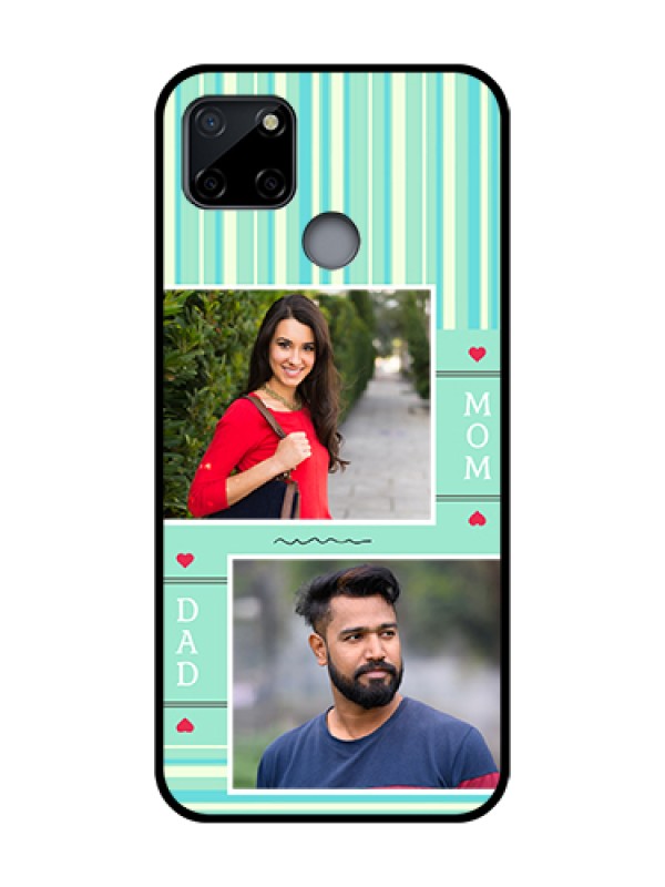 Custom Realme C12 Custom Metal Phone Case - Mom and Dad Pic Design