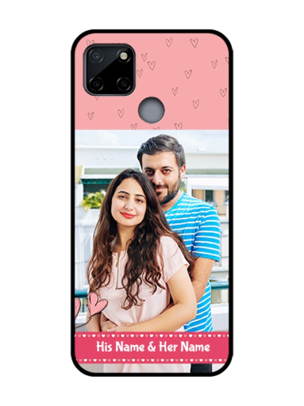 Custom Realme C12 Custom Metal Phone Case - Love Design Peach Color