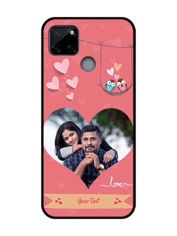 Custom Realme C12 Custom Metal Phone Case - Peach Color Love Design