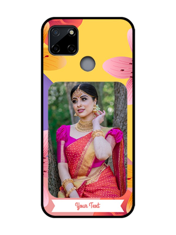 Custom Realme C12 Custom Metal Phone Case - 3 Image With Vintage Floral Design