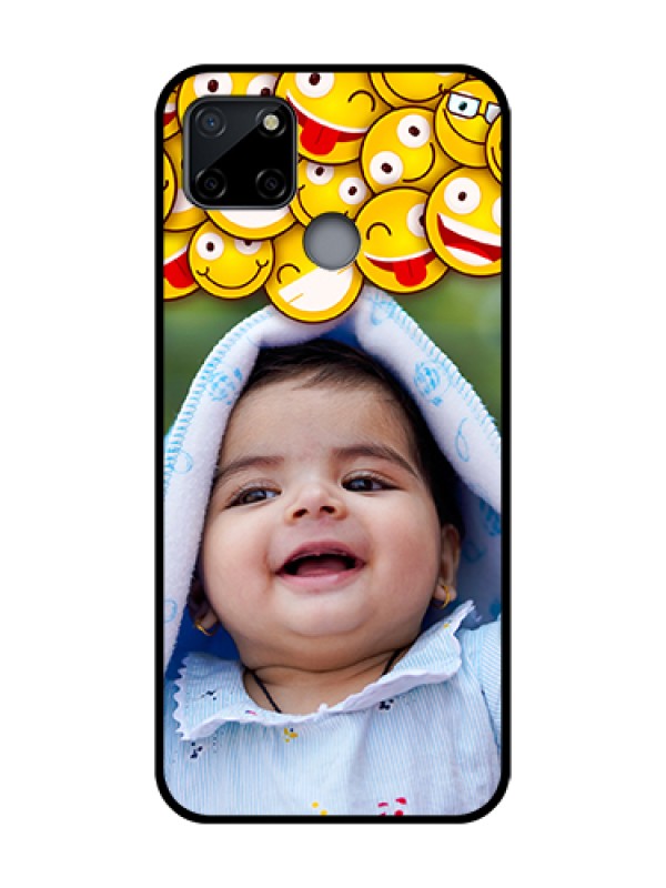 Custom Realme C12 Custom Metal Phone Case - With Smiley Emoji Design
